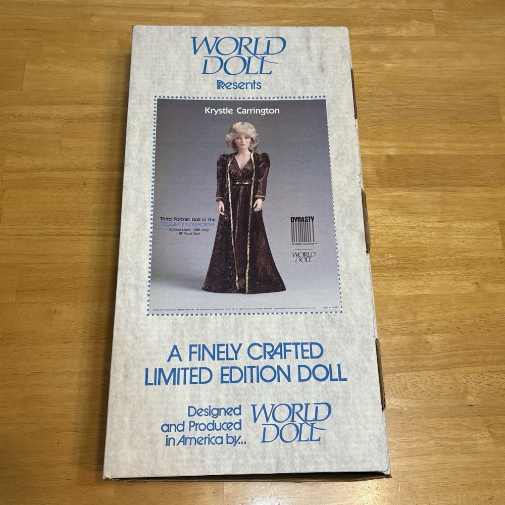 Vintage World Doll Krystle Carrington Dynasty 19" Actress Linda Evans 1985